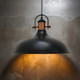 Industrial Pendant Light Black Dome Copper Plated Industrial Pendant Light Black Dome Copper Plated